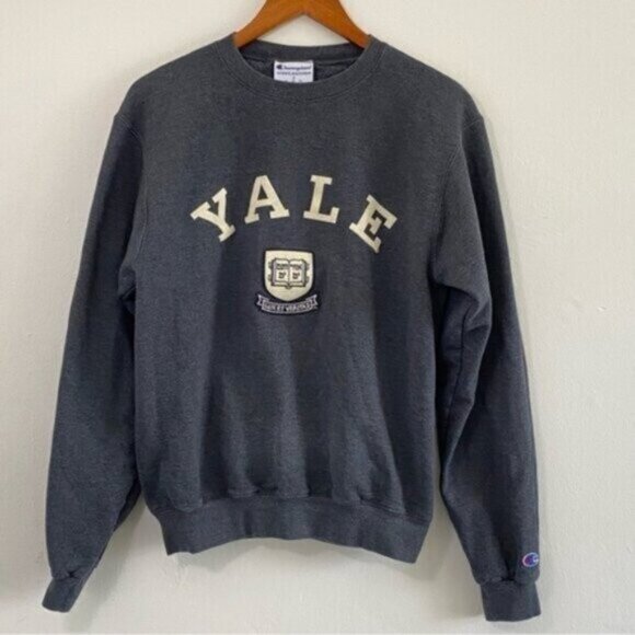 Champion Yale University Sweatshirt Small Gray Logo Ivy League VTG Size Small